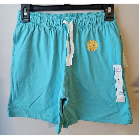 Cat & Jack Other - Cat & Jack Boys Girls Shorts L 10/12 Teal‎ Elastic Drawstring New With Tags